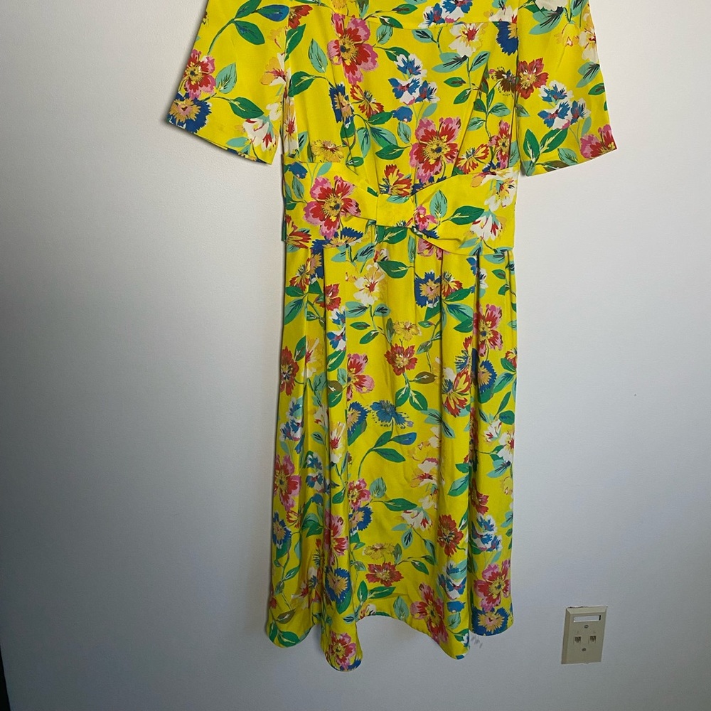 Kate Spade Yellow Floral Midi Dress - Picture 7 of 7